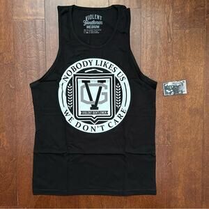 Violent Gentlemen Men’s Black Cotton Tank Top, Size Medium, New with Tags